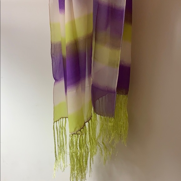 Scarf multi color with fring - Picture 7 of 8